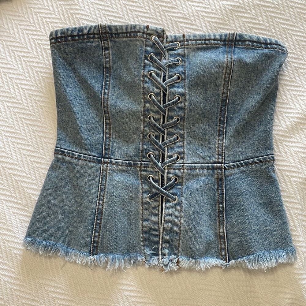 Forever 21 jean crop top